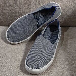 Rothy's The Slip On Anchor Knit Sneaker Navy Blue SIZE 7